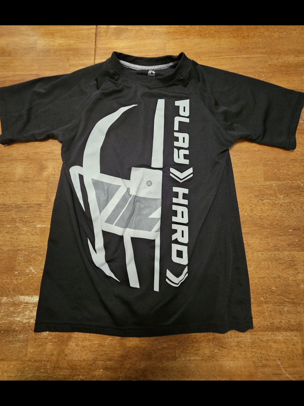 RBX Black Tee with Light Gray 'Play Hard' Graphic